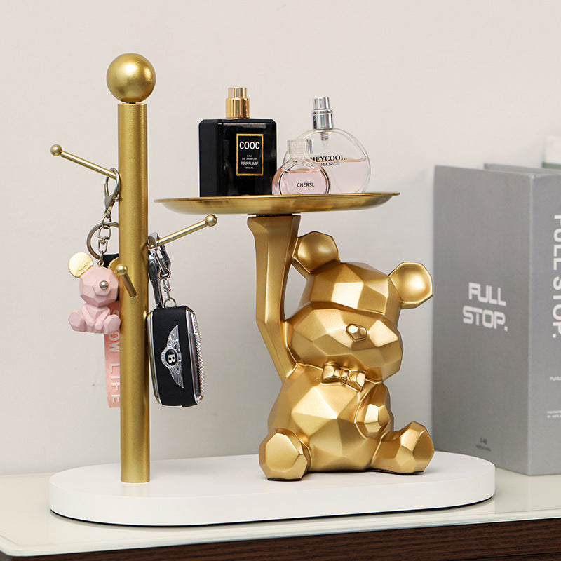 Geometric Bear Decorative Tray