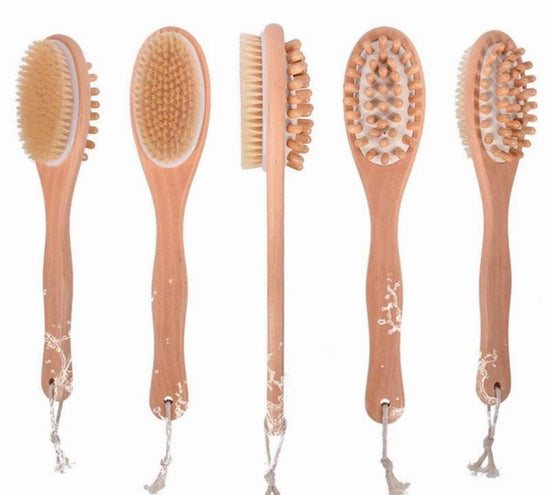 Natural Boar Bristle Bath and Body Massage Brush