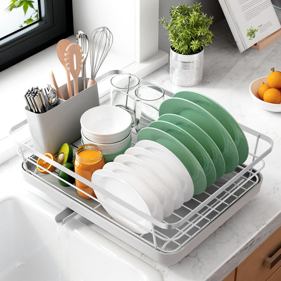 Compact Stainless Steel Dish Drying Rack MJ STORE
