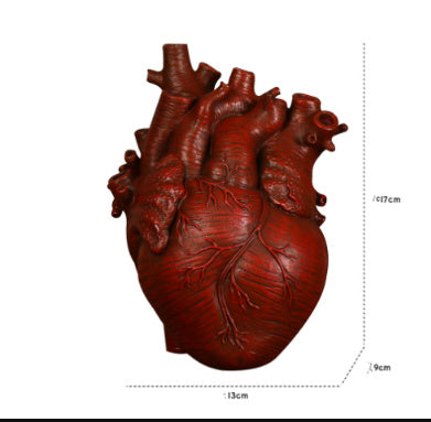 Heart-Shaped Resin Sculptural Desktop Vase MJ STORE