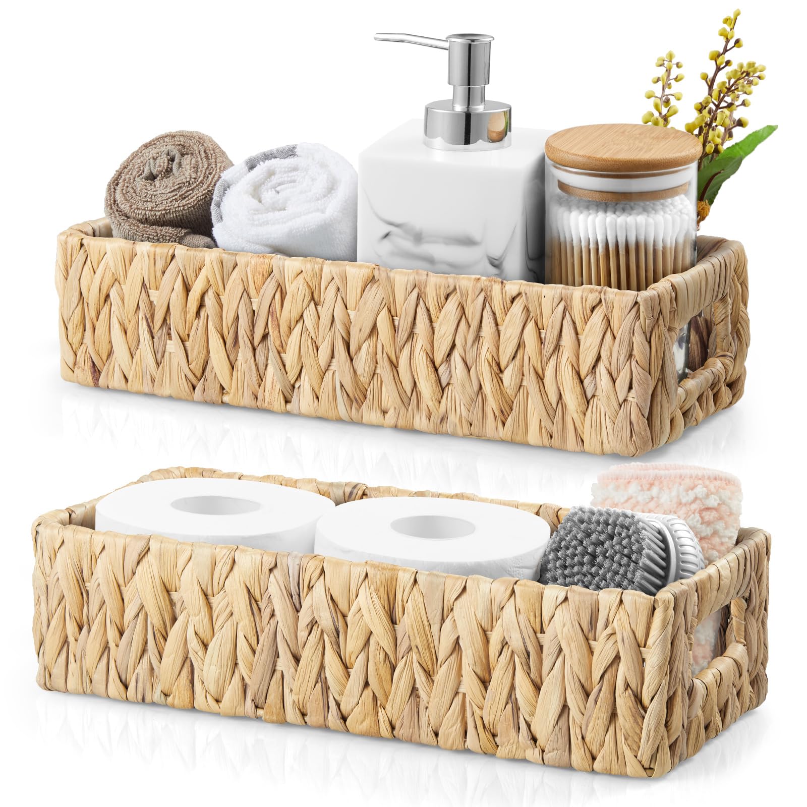 Wicker Nesting Storage Baskets (2pk)