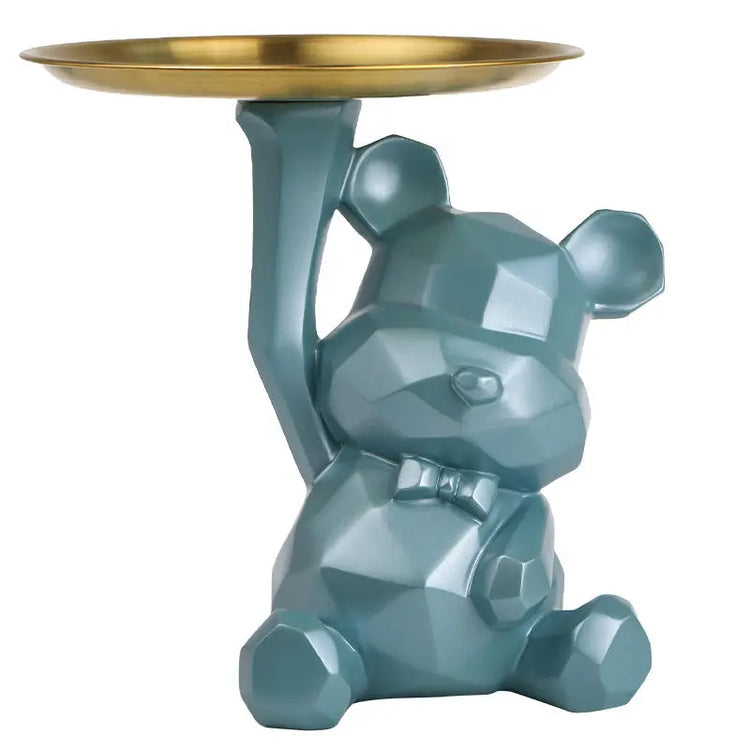 Geometric Bear Resin Decorative Tray MJ STORE