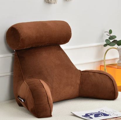 Oversized Back Support Reading Pillow with Armrests MJ STORE