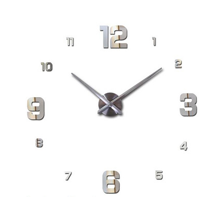 Large Artistic Metal Wall Clock with Mirror Accent MJ STORE