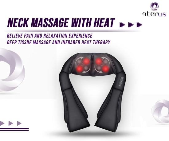 Neck and Shoulder Massager with Heat - Shiatsu Deep Tissue