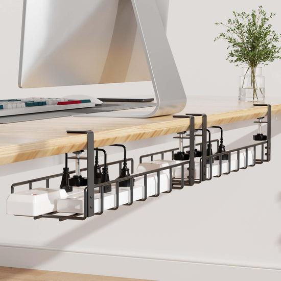 Under-Desk Cable Management Tray (Heavy-Duty Metal) MJ STORE