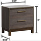 Antique Gray Brass-Pull Nightstand MJ STORE