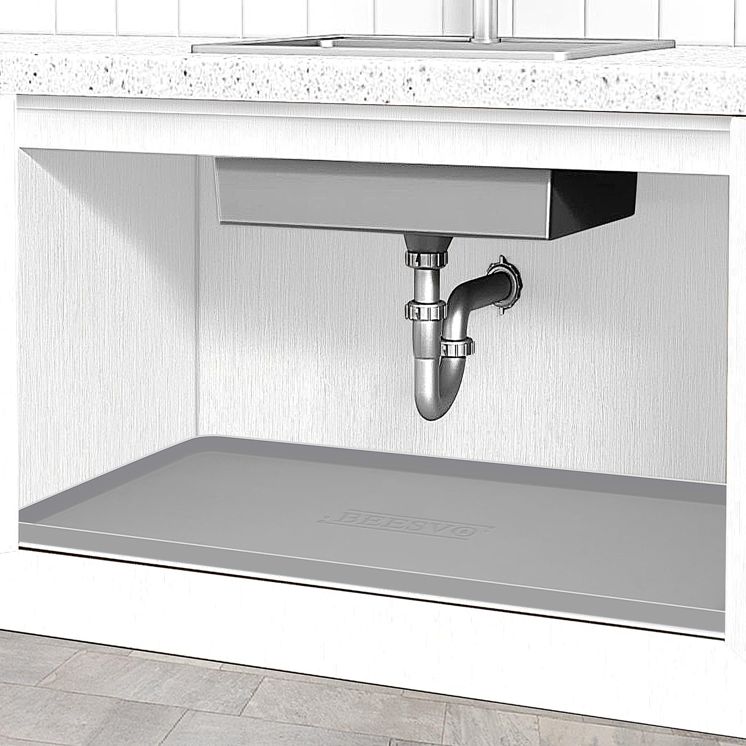 Heavy-Duty Silicone Under-Sink Cabinet Mat MJ STORE