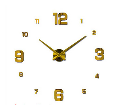 Large Artistic Metal Wall Clock with Mirror Accent MJ STORE