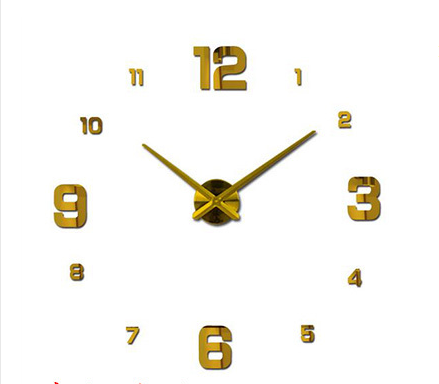 Large Artistic Metal Wall Clock with Mirror Accent MJ STORE