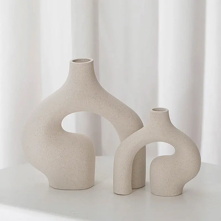 Nordic Matte Ceramic Flower Vase MJ STORE
