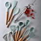 Heat-Resistant Silicone Kitchen Utensil Set with Holder MJ STORE