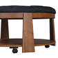Tufted Ottoman Coffee Table with Storage Shelf MJ STORE