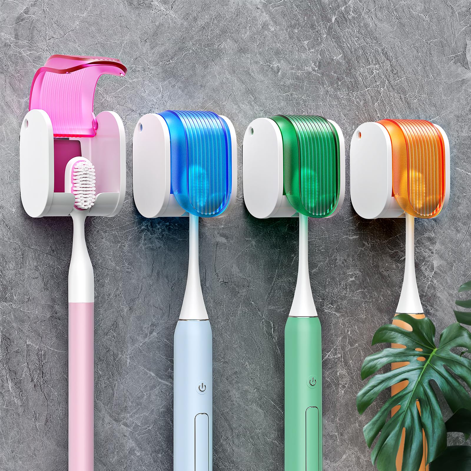 Wall-Mounted Toothbrush Holder Set