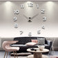 Large Artistic Metal Wall Clock with Mirror Accent MJ STORE