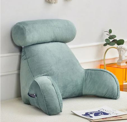 Oversized Back Support Reading Pillow with Armrests MJ STORE