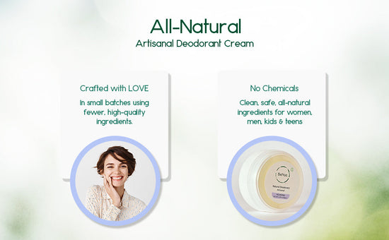 Vegan Natural Deodorant Cream - Aluminum-Free & Long-Lasting