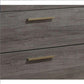 Antique Gray Brass-Pull Nightstand MJ STORE