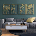 Gold Metal Abstract Wall Art