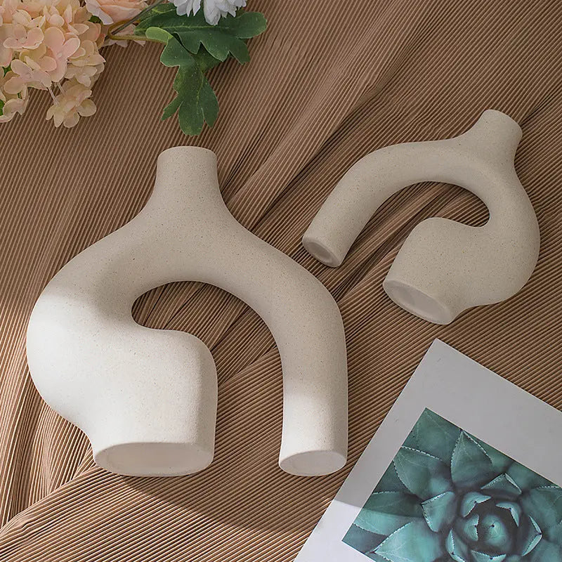 Nordic Matte Ceramic Flower Vase MJ STORE