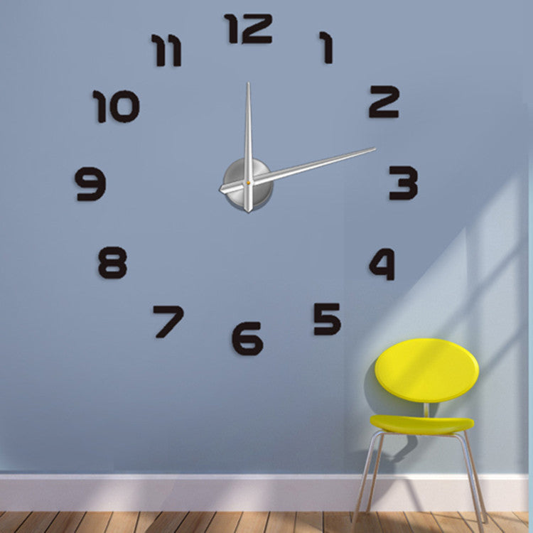 Large Artistic Metal Wall Clock with Mirror Accent MJ STORE